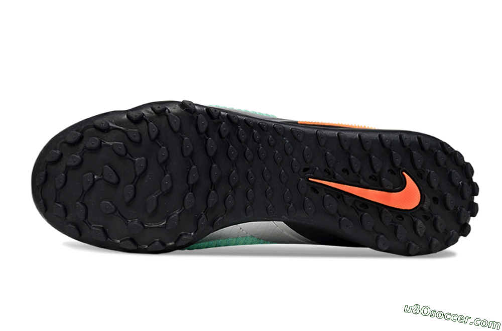 Nike Phantom 6 Low Elite TF Artificial Turf Soccer Shoes - Green/Aqua Mist/Orange Blaze 6