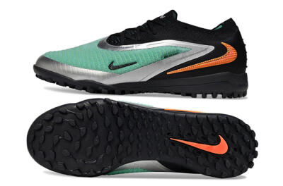 Nike Phantom 6 Low Elite TF Artificial Turf Soccer Shoes - Green/Aqua Mist/Orange Blaze