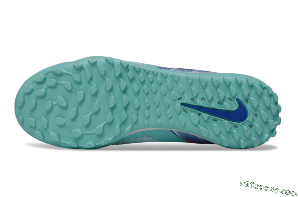 Nike Phantom 6 Elite High TF Artificial Turf Soccer Shoes - Aqua/Bright Aqua/Coral Burst 6