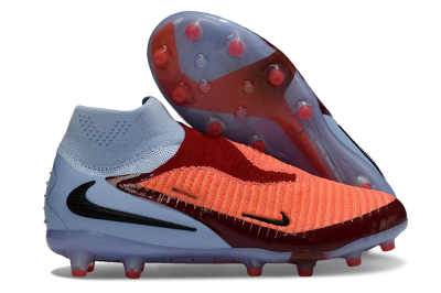 Nike Phantom 6 Elite High AG Artificial Grass Soccer Cleats - Orange/Crimson Burst/Light Blue
