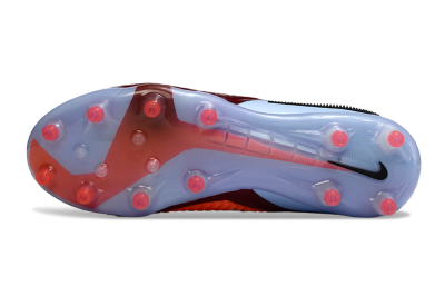 Nike Phantom 6 Elite High AG Artificial Grass Soccer Cleats - Orange/Crimson Burst/Light Blue