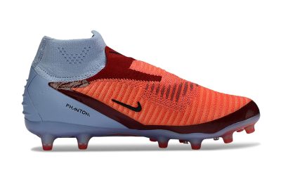 Nike Phantom 6 Elite High AG Artificial Grass Soccer Cleats - Orange/Crimson Burst/Light Blue