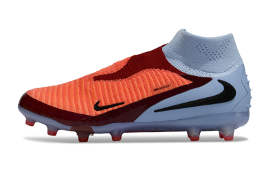 Nike Phantom 6 Elite High AG Artificial Grass Soccer Cleats - Orange/Crimson Burst/Light Blue