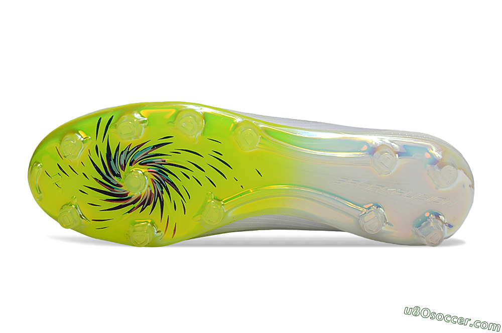 Adidas F50+ Elite Laceless FG Firm Ground Soccer Cleats - White/Electric Yellow/Iridescent Silver 6