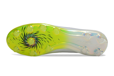 Adidas F50+ Elite Laceless FG Firm Ground Soccer Cleats - White/Electric Yellow/Iridescent Silver