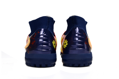 Nike Phantom 6 Elite High TF Artificial Turf Soccer Shoes - Orange/Fiery Orange/Deep Blue