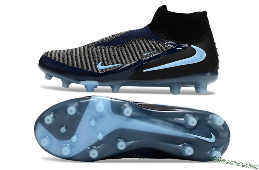Nike Phantom 6 Elite High AG Artificial Grass Soccer Cleats - Navy/Midnight Blue/Icy Blue 0