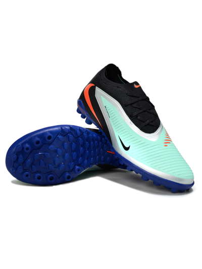 Nike Phantom 6 Low Elite TF Artificial Turf Soccer Shoes - Aqua/Coral Blue/Slate Black