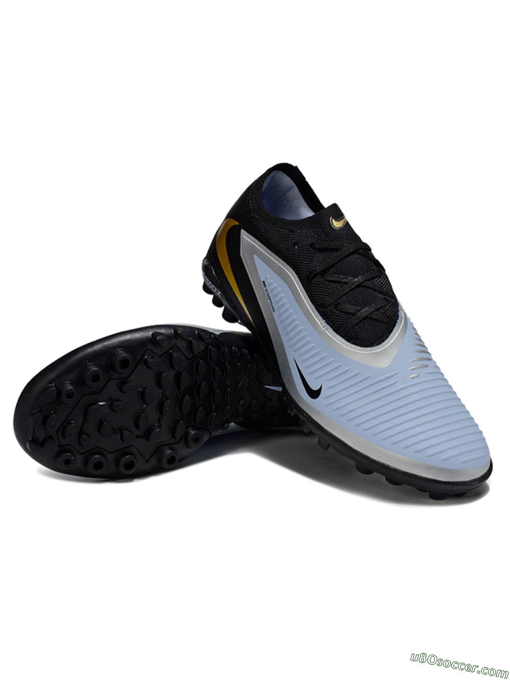 Nike Phantom 6 Low Elite TF Artificial Turf Soccer Shoes - Blue/Midnight Black/Metallic Gold 3