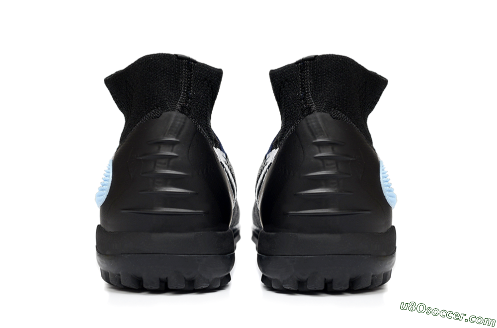 Nike Phantom 6 Elite TF Artificial Turf Soccer Shoes - Black/Navy Blue/Sky Blue 5