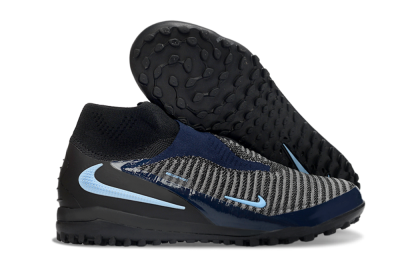 Nike Phantom 6 Elite TF Artificial Turf Soccer Shoes - Black/Navy Blue/Sky Blue
