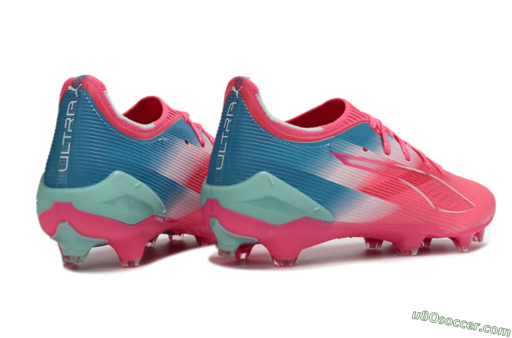 Puma Ultra Ultimate FG Firm Ground Soccer Cleats - Pink/Aqua Splash/Coral Burst 6