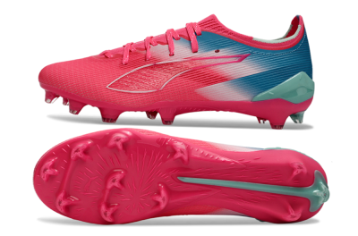 Puma Ultra Ultimate FG Firm Ground Soccer Cleats - Pink/Aqua Splash/Coral Burst