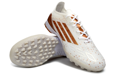 Adidas F50 Pro TF Artificial Turf Soccer Shoes - White/Copper Gold/White