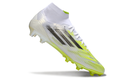 Adidas F50 Pro Mid FG Firm Ground Soccer Cleats - Yellow/Vibrant Lime/Sleek White