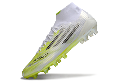 Adidas F50 Pro Mid FG Firm Ground Soccer Cleats - Yellow/Vibrant Lime/Sleek White
