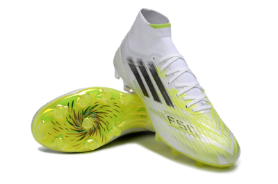 Adidas F50 Pro Mid FG Firm Ground Soccer Cleats - Yellow/Vibrant Lime/Sleek White