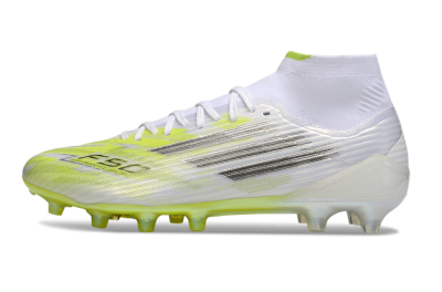 Adidas F50 Pro Mid FG Firm Ground Soccer Cleats - Yellow/Vibrant Lime/Sleek White