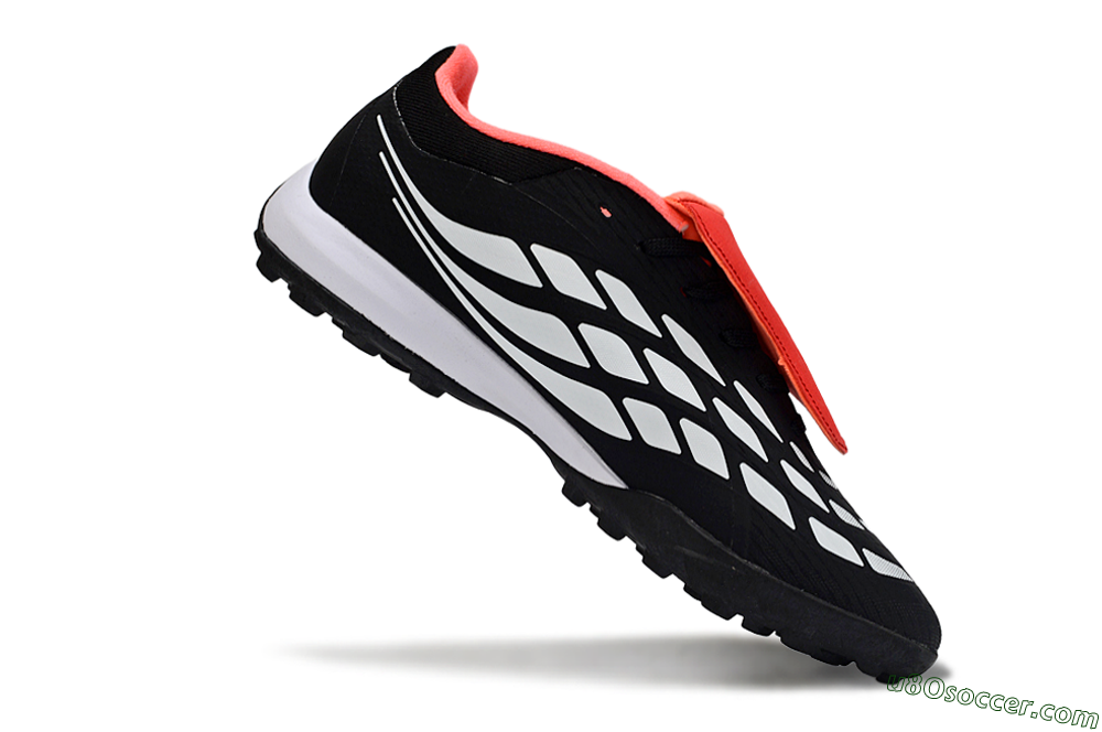 Adidas Predator 25 Elite Fold-Over Tongue TF Artificial Turf Soccer Shoes - Black/Fiery Red/White 4