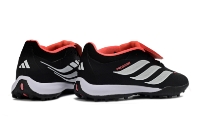 Adidas Predator 25 Elite Fold-Over Tongue TF Artificial Turf Soccer Shoes - Black/Fiery Red/White