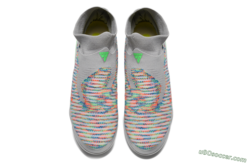 Nike Phantom 6 Elite TF Artificial Turf Soccer Shoes - Grey/Electric Green/Pink Sport 4