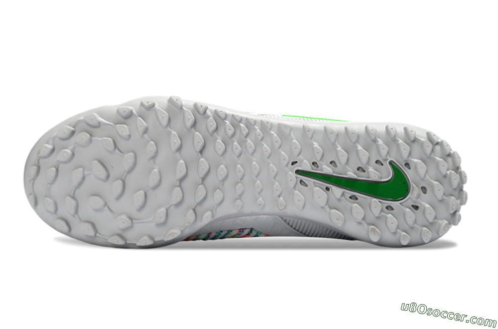 Nike Phantom 6 Elite TF Artificial Turf Soccer Shoes - Grey/Electric Green/Pink Sport 6