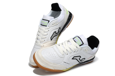 Joma Top Flex IC Indoor & Futsal Soccer Shoes - White/Black/Neon Green