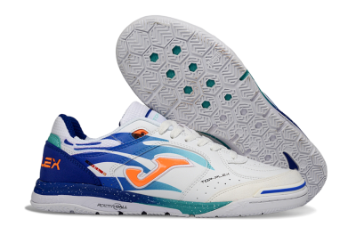 Joma Top Flex IC Indoor & Futsal Soccer Shoes - Blue/Ocean Blue/Splashing Coral