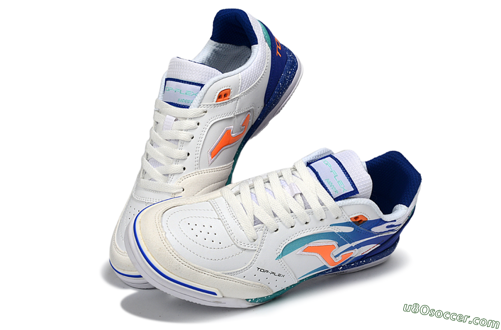 Joma Top Flex IC Indoor & Futsal Soccer Shoes - Blue/Ocean Blue/Splashing Coral 3