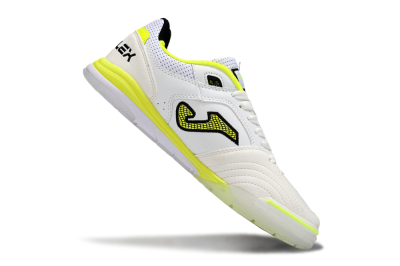 Joma Top Flex IC Indoor & Futsal Soccer Shoes - White/Neon Yellow/Black