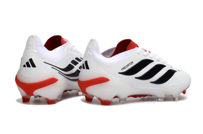 Adidas Predator 26 Elite FG Firm Ground Soccer Cleats - White/Crimson/Black