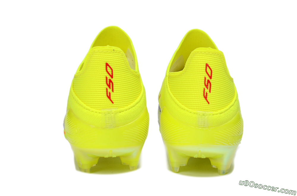 Adidas F50 Lightstrike Pro Laceless FG Firm Ground Soccer Cleats - Yellow/Luminous Yellow/Electric Green 5