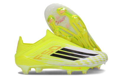Adidas F50 Lightstrike Pro Laceless FG Firm Ground Soccer Cleats - Yellow/Luminous Yellow/Electric Green