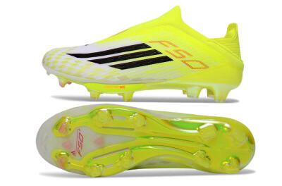 Adidas F50 Lightstrike Pro Laceless FG Firm Ground Soccer Cleats - Yellow/Luminous Yellow/Electric Green