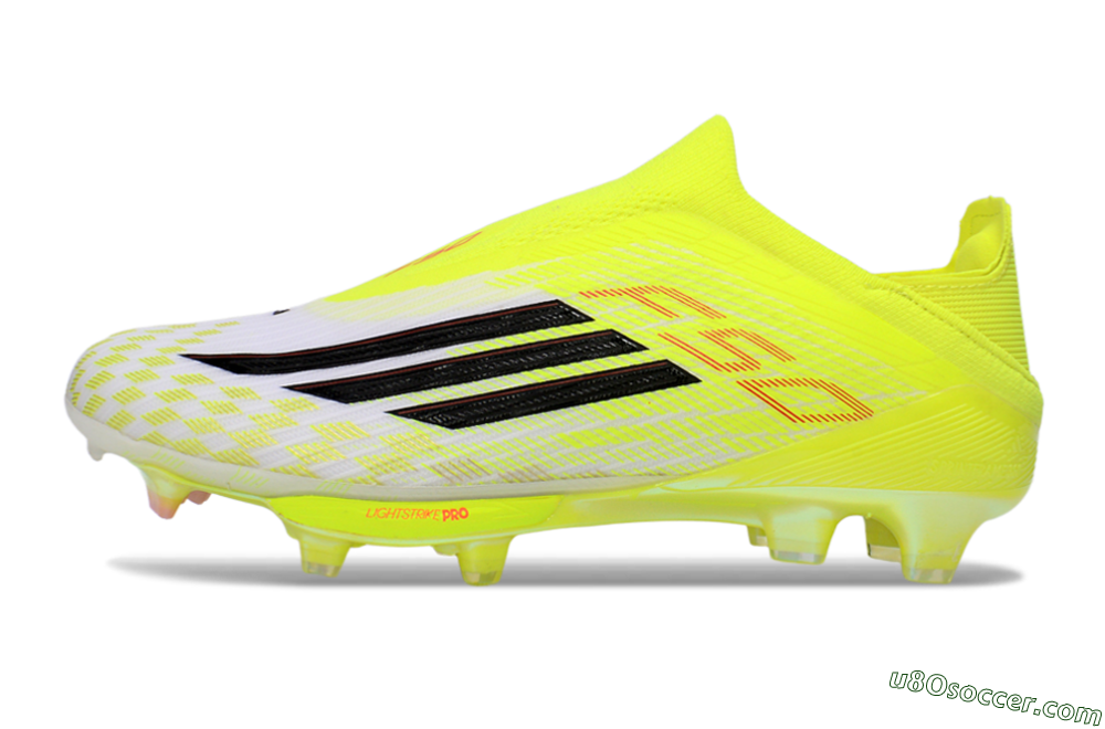 Adidas F50 Lightstrike Pro Laceless FG Firm Ground Soccer Cleats - Yellow/Luminous Yellow/Electric Green 2