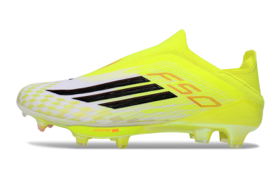 Adidas F50 Lightstrike Pro Laceless FG Firm Ground Soccer Cleats - Yellow/Luminous Yellow/Electric Green