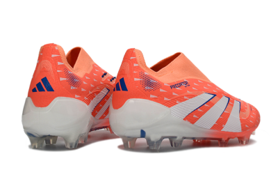Adidas Predator 25 Elite Laceless FG Firm Ground Soccer Cleats - Coral/Bright Coral/White