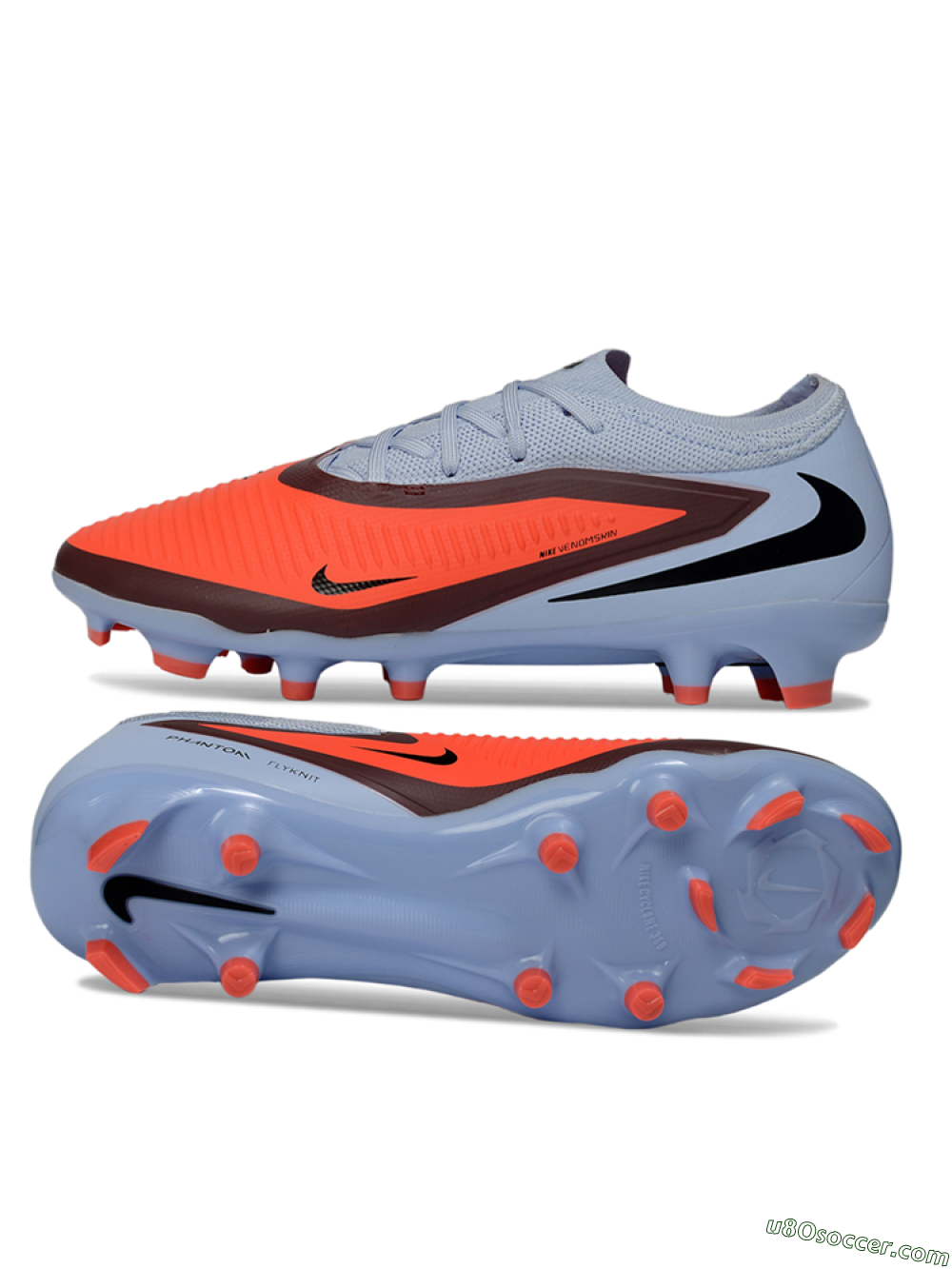 Nike Phantom 6 Low Elite FG Firm Ground Soccer Cleats - Orange/Blue Skies/Crimson Wave 0