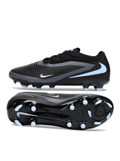 Nike Phantom 6 Low Elite FG Firm Ground Soccer Cleats - Black/Slate Gray/Icy Blue