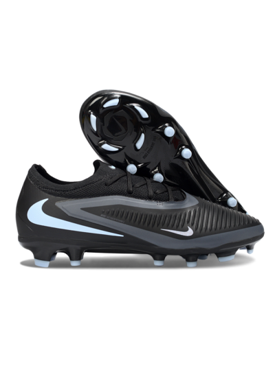 Nike Phantom 6 Low Elite FG Firm Ground Soccer Cleats - Black/Slate Gray/Icy Blue