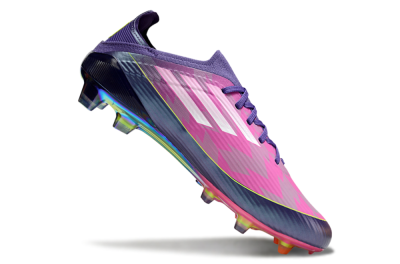 Adidas F50 Elite FG Firm Ground Soccer Cleats - Purple/Neon Pink/Rainbow Hues