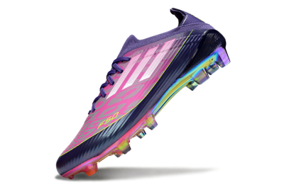 Adidas F50 Elite FG Firm Ground Soccer Cleats - Purple/Neon Pink/Rainbow Hues