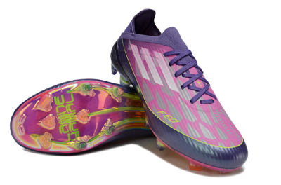 Adidas F50 Elite FG Firm Ground Soccer Cleats - Purple/Neon Pink/Rainbow Hues