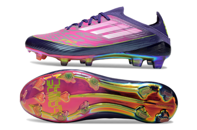 Adidas F50 Elite FG Firm Ground Soccer Cleats - Purple/Neon Pink/Rainbow Hues