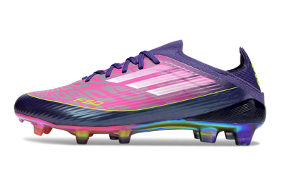 Adidas F50 Elite FG Firm Ground Soccer Cleats - Purple/Neon Pink/Rainbow Hues