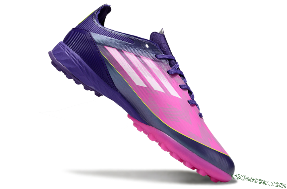 Adidas F50 Pro TF Artificial Turf Soccer Shoes - Purple/Bright Pink/Neon Yellow 5