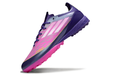 Adidas F50 Pro TF Artificial Turf Soccer Shoes - Purple/Bright Pink/Neon Yellow