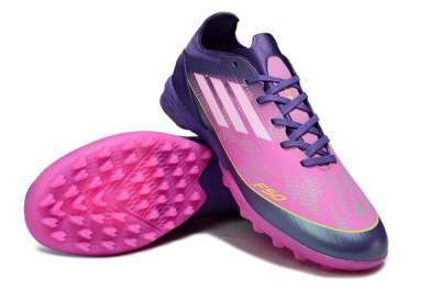 Adidas F50 Pro TF Artificial Turf Soccer Shoes - Purple/Bright Pink/Neon Yellow