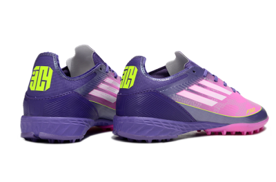 Adidas F50 Pro TF Artificial Turf Soccer Shoes - Purple/Bright Pink/Neon Yellow