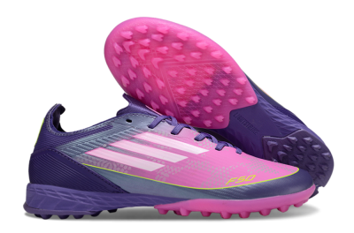 Adidas F50 Pro TF Artificial Turf Soccer Shoes - Purple/Bright Pink/Neon Yellow